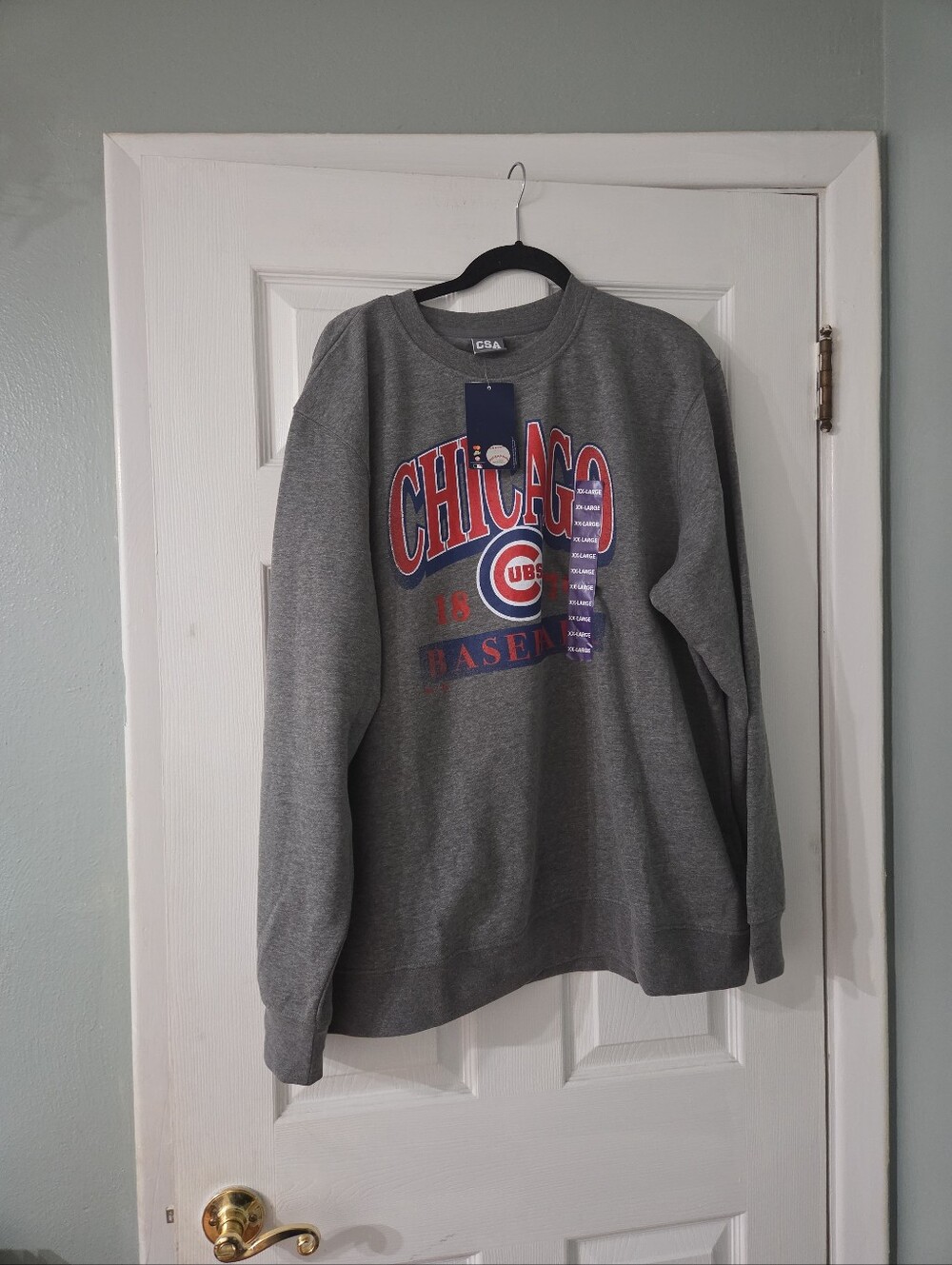 CSA Official Major League Baseball Licensed Chicago Cubs Sweatshirt.  XXL  NWT